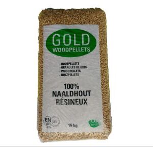 Pallet Gold Woodpellets 30 zakken à 15kg :450 kg